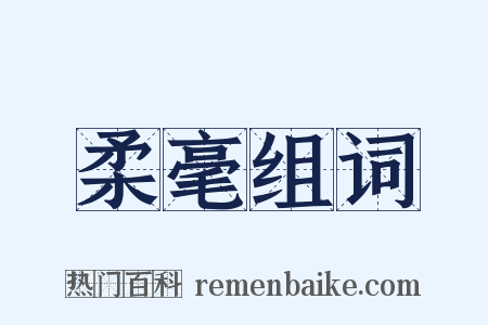 柔毫组词是什么意思的图片